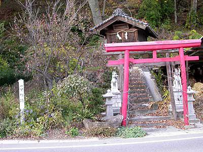 下井堀一里塚跡と稲荷社写真